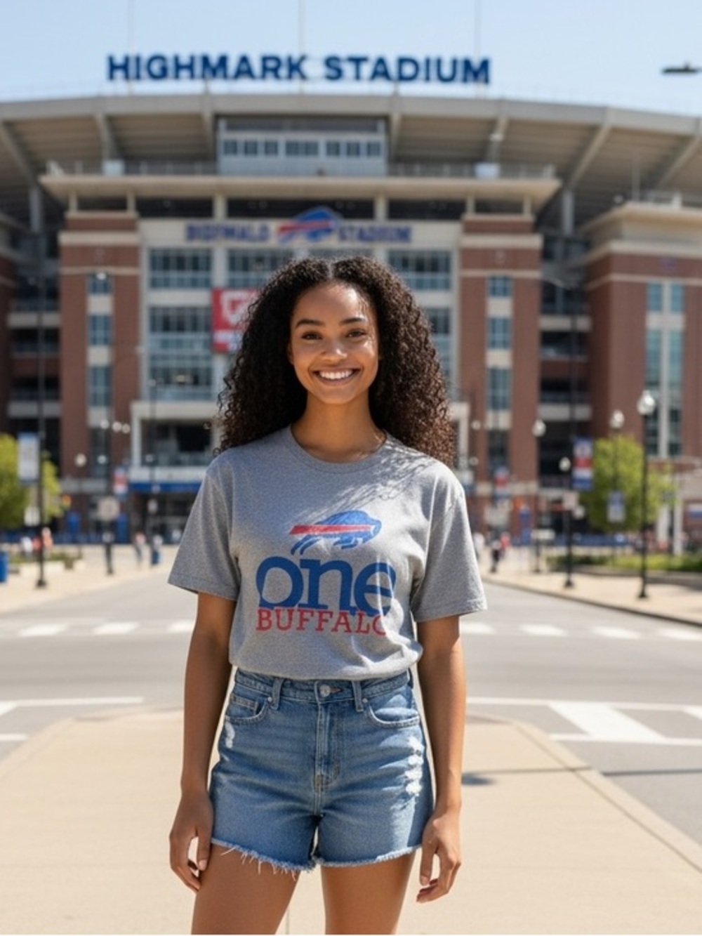 Buffalo Bills Women's Gray Graphic Tee